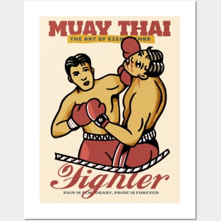 Muay Thai Vintage The Art of Eight Limbs Posters and Art